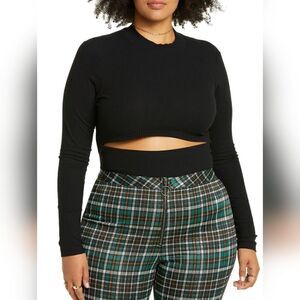 NWT BP Mock Meck Cutout Top